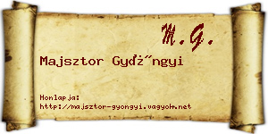 Majsztor Gyöngyi névjegykártya